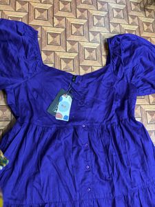 Blue Smella Tiered Mini Dress