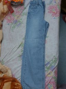 Wide Led  High Waist Jeans