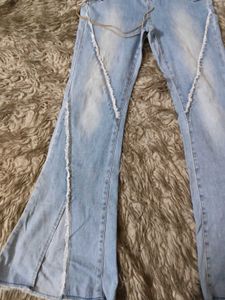 Y2k Flared Tie Detail Jeans