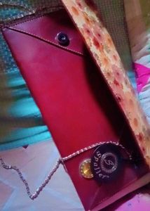 Floral &amp; Red Spaller Clutch