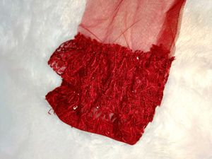 Maroon Net Sleeve Blouse