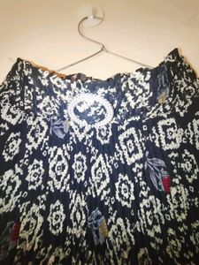 Printed Pleated Skirt