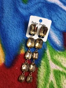 Elegant Golden Drop Earring With Free Gift Jhumka