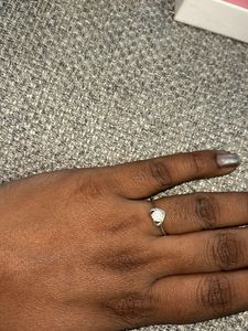 Heart Stone Silver Ring 925