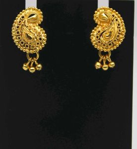 Gold Paisley Earrings
