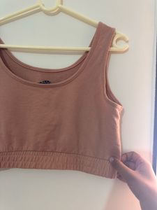 Peach Crop Top, Bust- 34/32 Stretchable