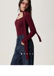 savana Burgundy scarf top