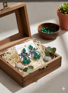Green Stone Fashion Earrings