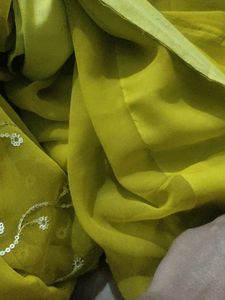 Green Sequence Saree