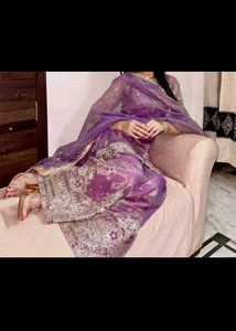 Elegant Purple Embroidered Salwar Suit