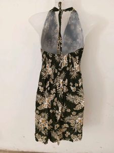 FLORAL HALTER DRESS