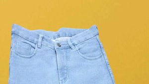 M@101 Size-28 Flare Jeans - Light Wash Denim