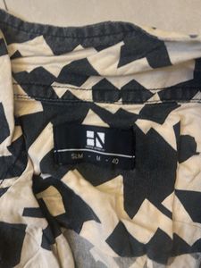 Abstract Print Button-Down Shirt