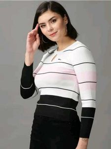 CRAMPLE fashion knitted Top long sleeves Trendy 💕
