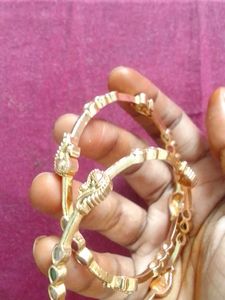 Beaded &amp; Gold Bangle Set