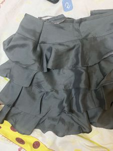 Grey Ruffle Skirt