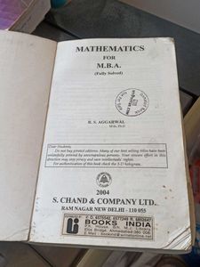 Mathematics for MBA Entrance