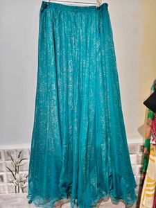 Teal Floral Ethnic Skirt Free Size Fixed Price