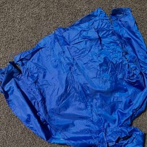 Blue Hooded Rain Jacket [L]🔥