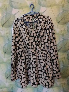 Polka Dot Long Sleeve Blouse