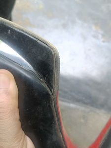 Black Peep Toe Flats