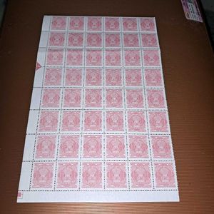 Sheet of 48 Indian Revenue Stamps (100 paisa)