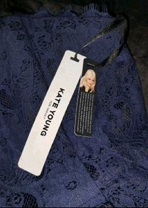 Elegant Navy &amp; Black Peplum Dress