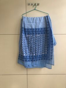 Cotton Churidar Set, Top, Big Shawl &amp; Pant