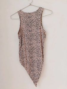 Animal Print Bodysuit Top