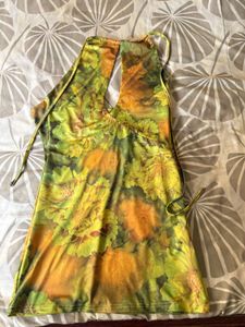 Floral Halter Mini Dress