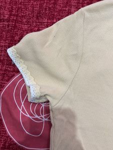 Zudio butteryellow Crop Top