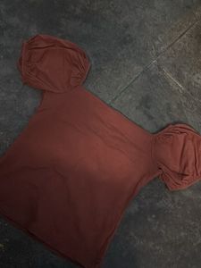 brown crop top