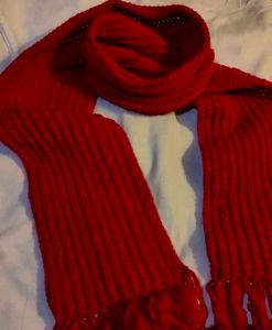 Red Knit Scarf
