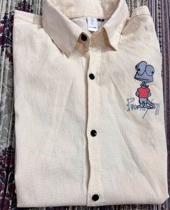 Beige colour Popcorn Shirt Full sleeve
