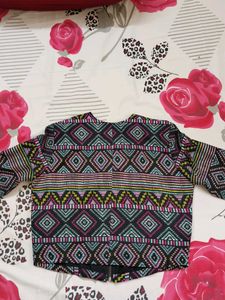 Patterned Zip-Up Jacket