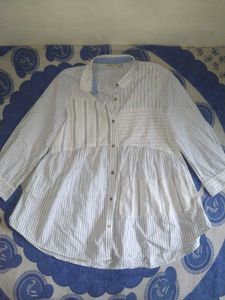 Striped Button-Down T shirt