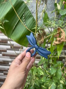 Blue Bow Hair Clip