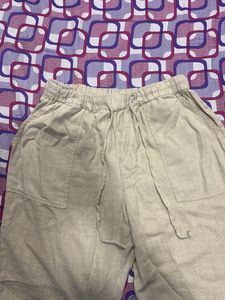 beigh linen pants Zara