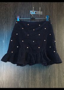 Mini Velvet Heart Studs Skirt