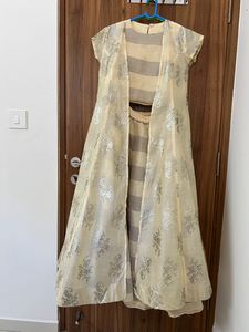 Biba Crop Top And Skirt Set With Long Coat