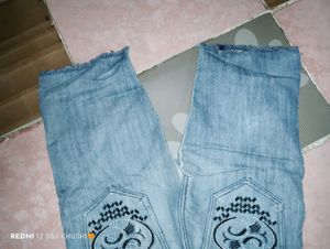 Embroidered Denim Jorts