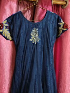 Navy Blue Anarkali Suit Wedding Season