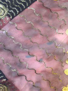 Black and brown tie-dye saree with sequins