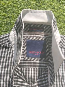 Allen Solly Black &amp; White Checkered Shirt