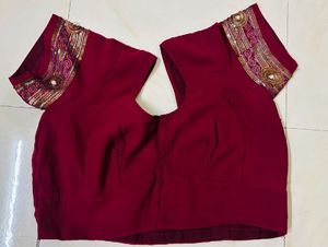 Elegant Maroon Saree