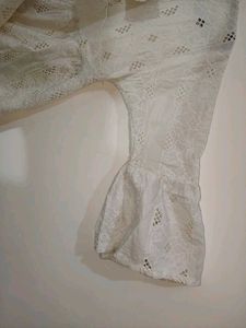 White Embroidered Top