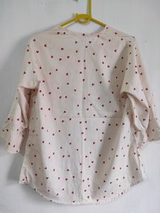 Love Print Beige Shirt