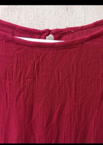 Red Bell Sleeve Top