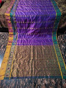 Pure silk Purple Kanchi Saree