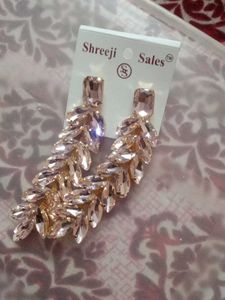 Sparkling Blush Crystal Drop Earrings